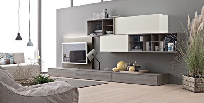 Scegliere la parete attrezzata in stile moderno. idee e consigli Idee soggiorno moderno